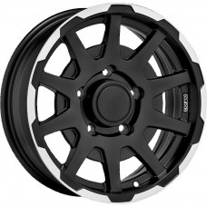 Sparco Dakar Matt Black Lip Polish 5,5x16 5x139,7 ET0 CB108,0 60° 500 kg W29080002TC3