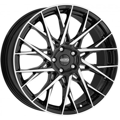 Dotz Fuji dark Black/polished 7,5x18 5x112 ET48 CB70,1 60° 670 kg OFUF8BP48